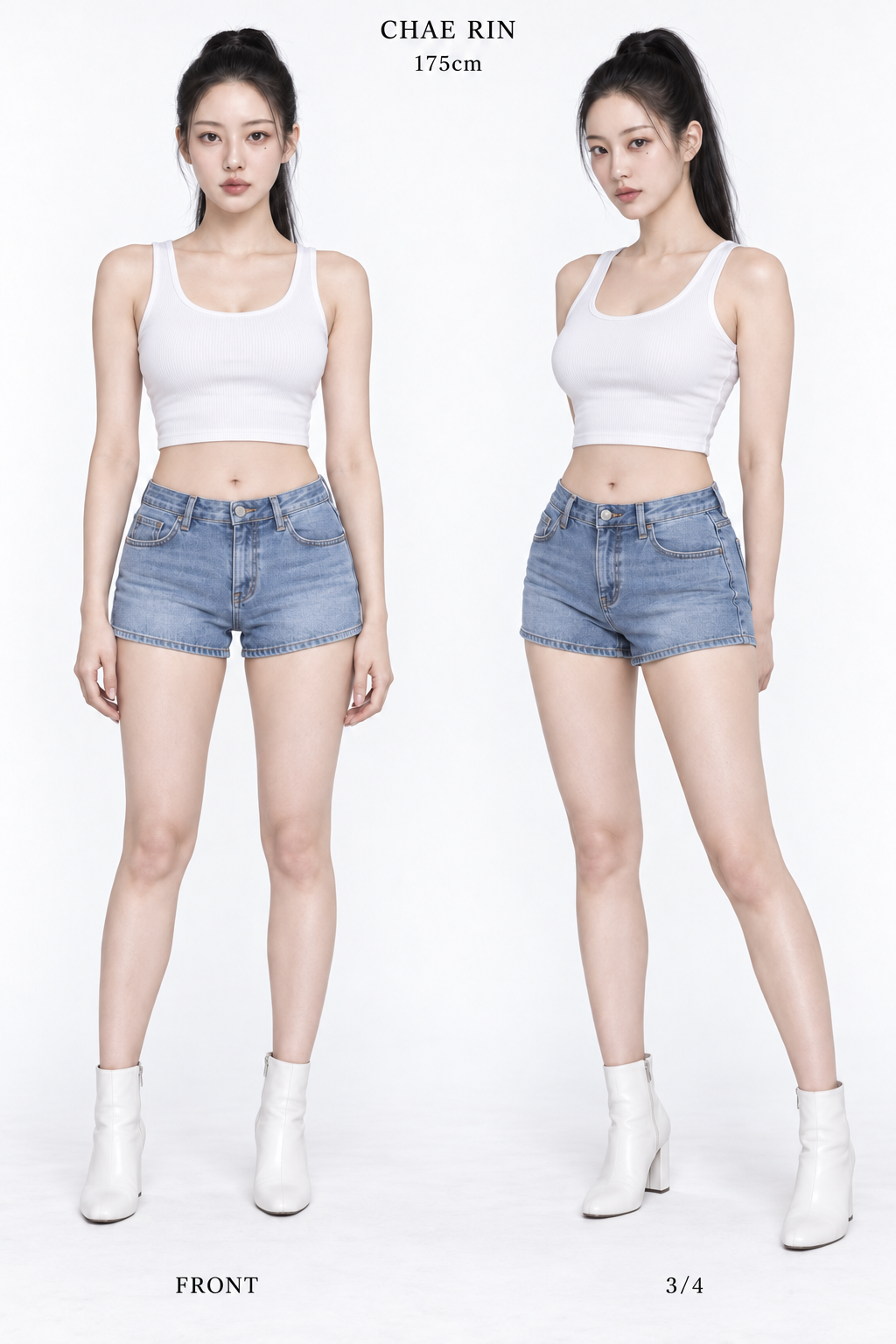 채린 정면과 사선 전신 스튜디오 사진
