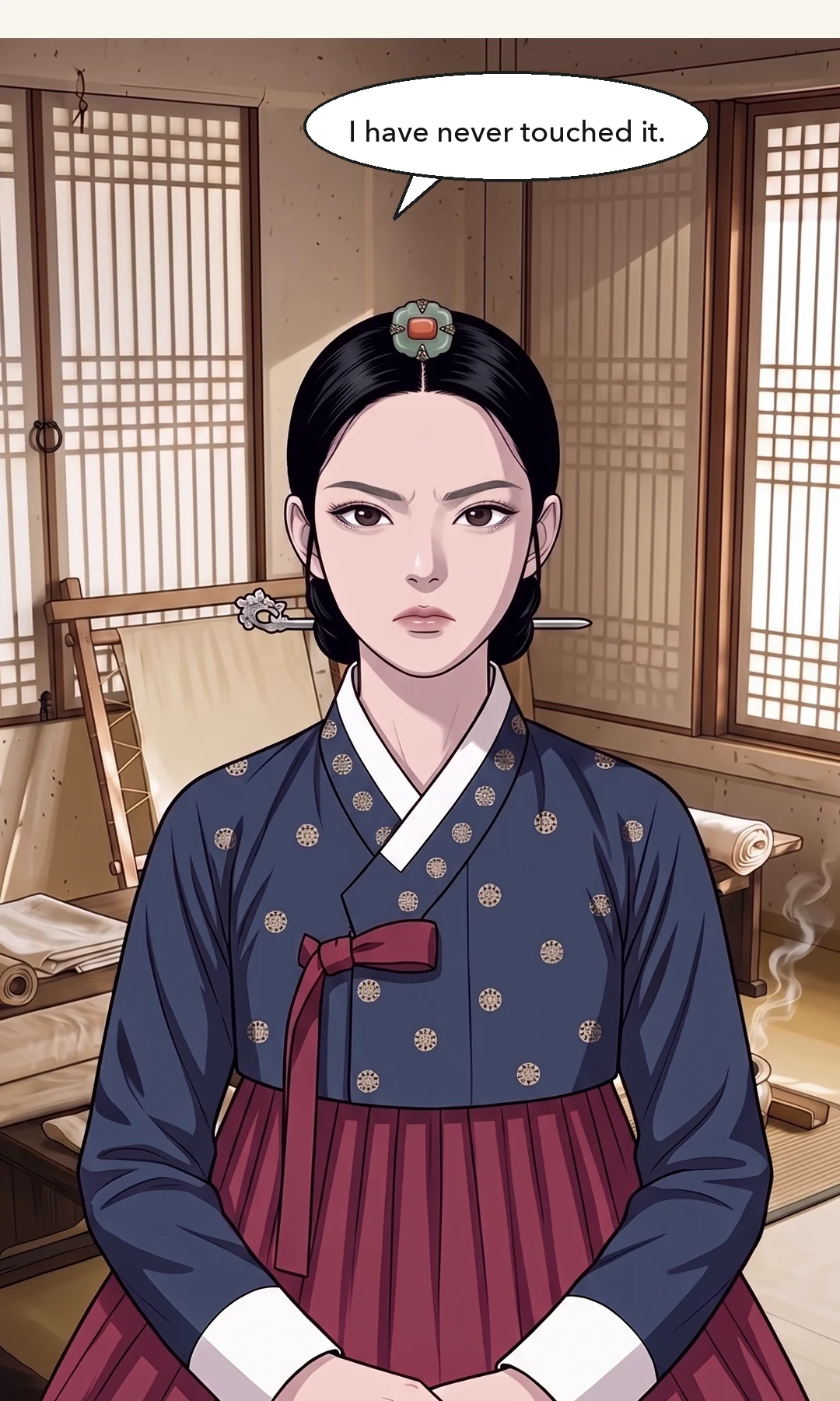 Yeonhwa's face as she walks. No fade. — To the annex. Sol-i over there, and I over here.