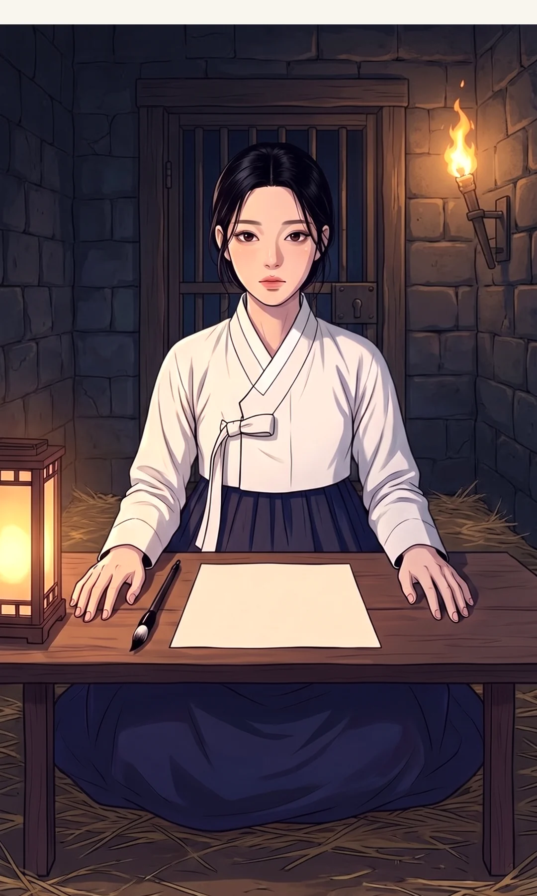 태식이 기록에 뻗던 손을 멈춘다. / 옥졸의 붓은 계속 움직인다. 기록이 남는다. — 들은 사람이 있었고, 기록이 남았다.