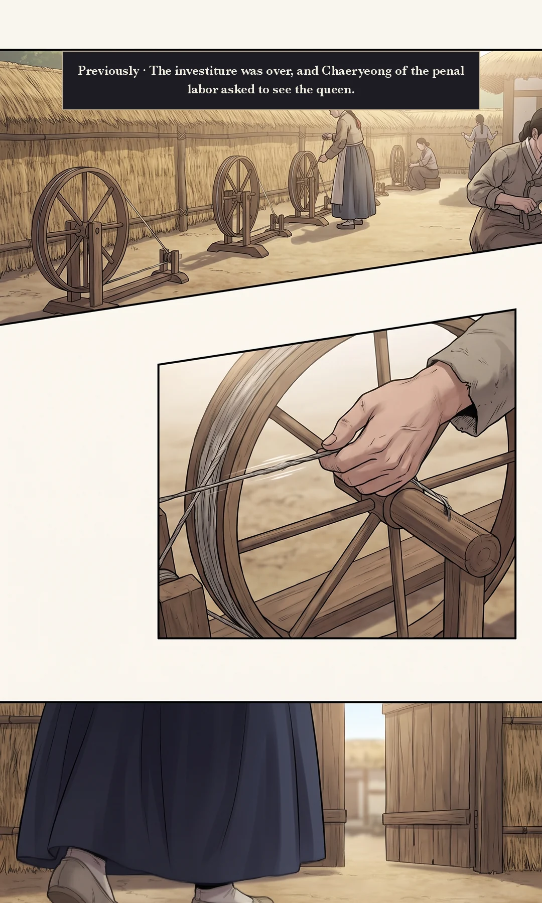 Teaser — morning at the post station. — Previously · The investiture over, Chaeryeong asked from the post station to be received.