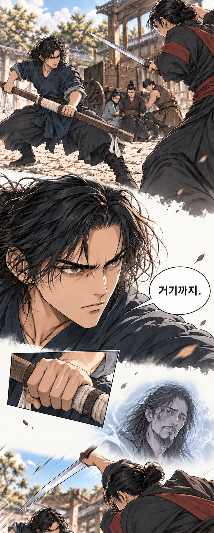 마교협객 1화 장면 P15. 대사: 거기까지.