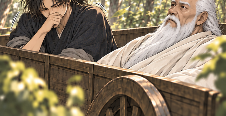마교협객 1화 장면 P22B. 대사: 내가 죽고 나서군. 풉. (이어지는 그림 2)