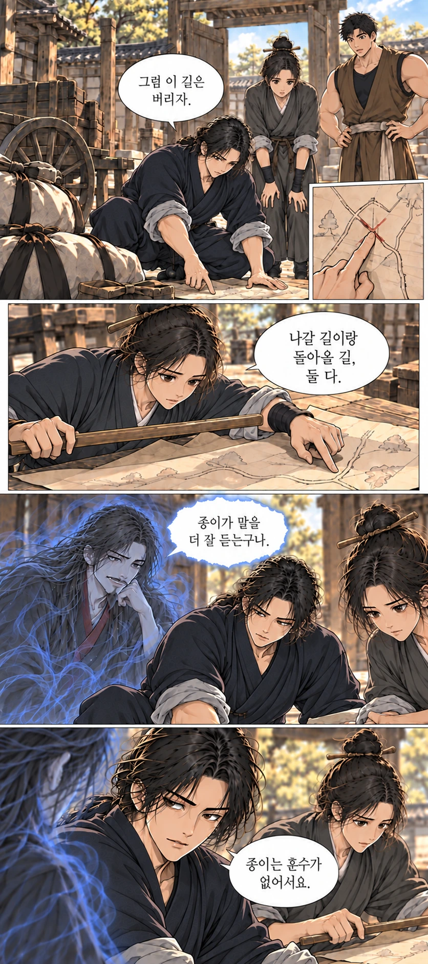 마교협객 4화 한 지붕의 원수들 — 장면 13, 정본 C027-C028