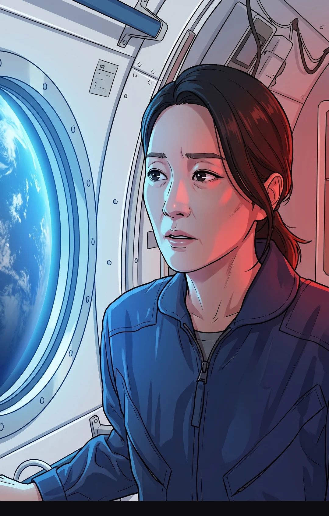 천천히 떠오르는 몸.